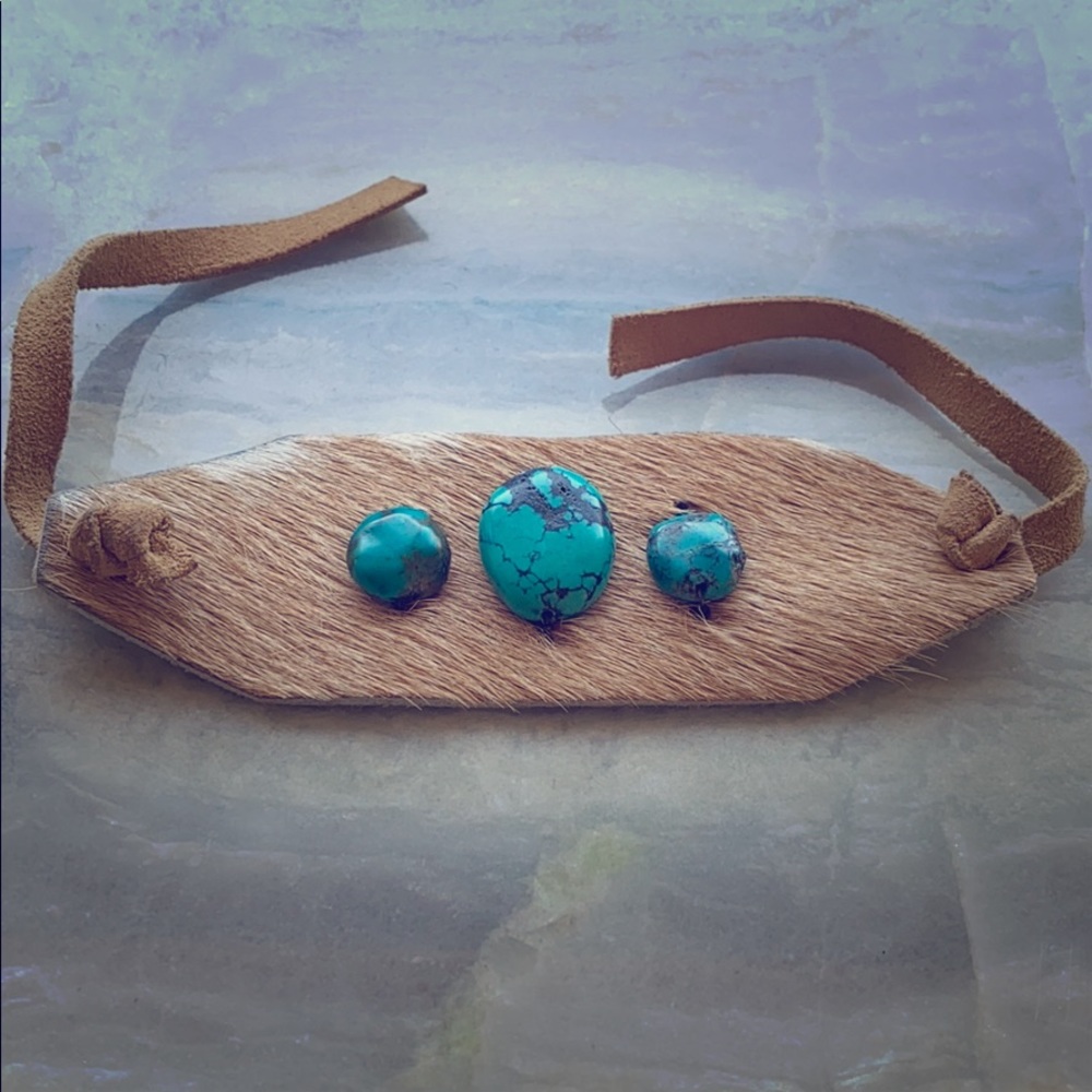 Leather & turquoise bracelet!